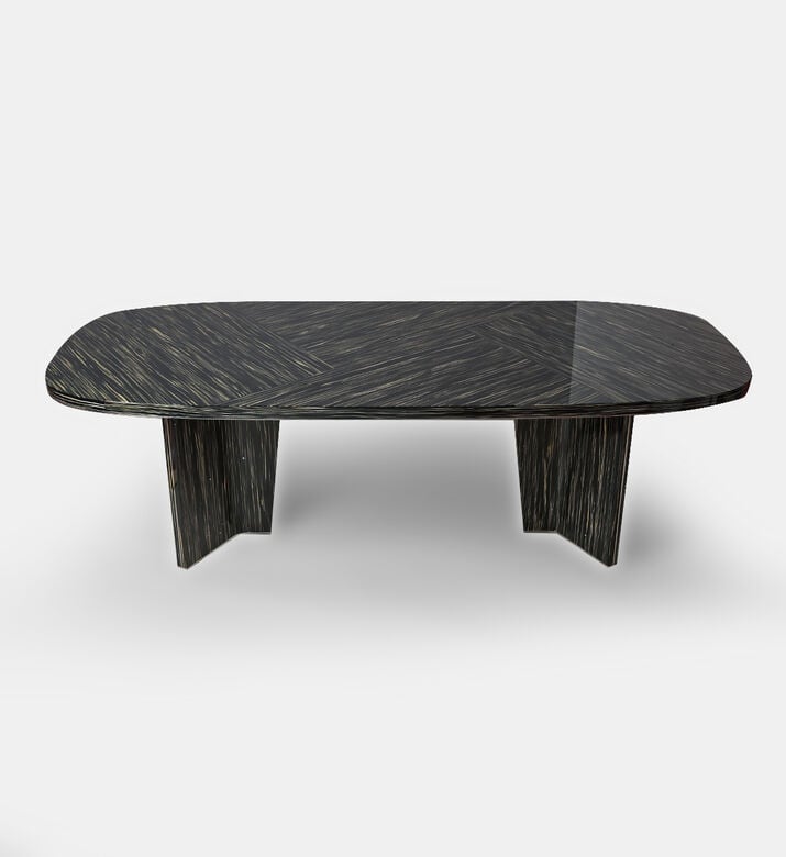 Home Deco and More Saba Dining Table, Black, 240x110x75-cm, Packshot View