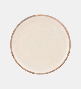 Home Deco and More Plate Mango Wood, Beige, 30-cm, Packshot View