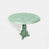 Antoinette Dining Table With 4 Chairs Green 100 Cm