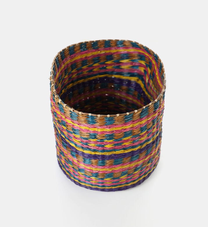Home Deco and More Seagrass Colorful Baskets, Multicolor, 21-cm, Packshot View