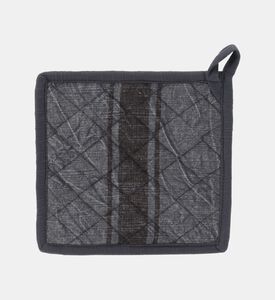 Koop Cotton Quilted Strap Pot Holder, Dark-grey, Packshot View