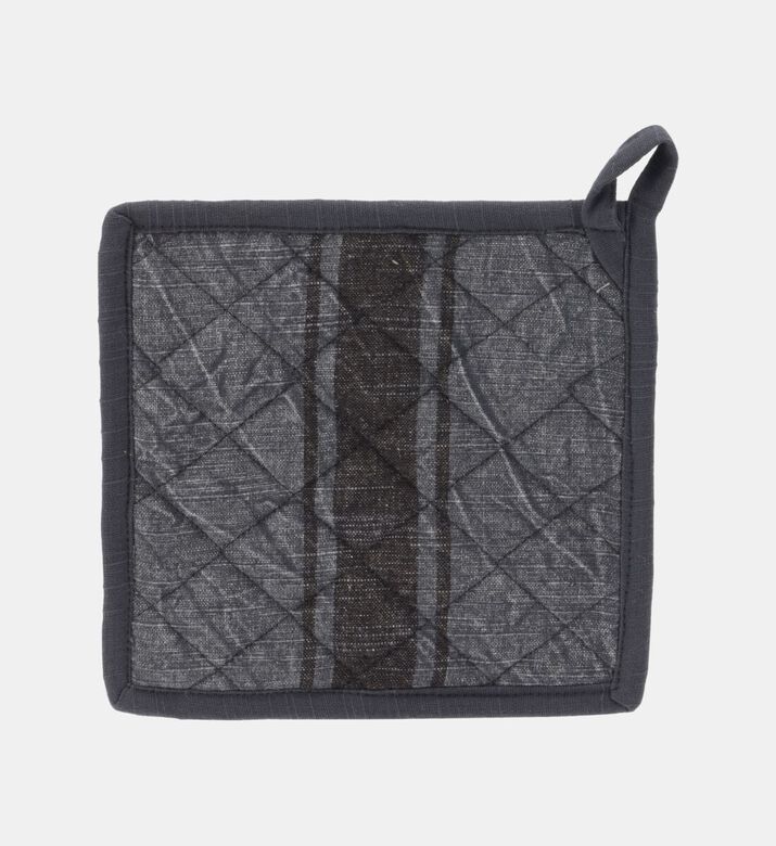 Koop Cotton Quilted Strap Pot Holder, Dark-grey, Packshot View