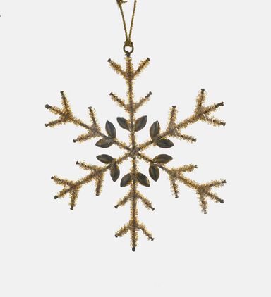 Beaded Snowflake Hanging Deco