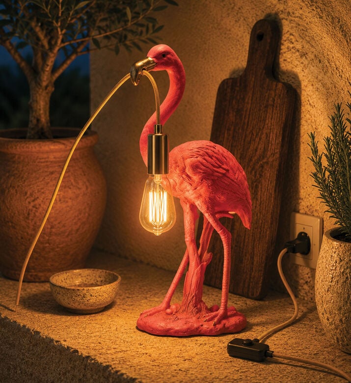 Home Deco and More Flamingo Table Lamp, Packshot View