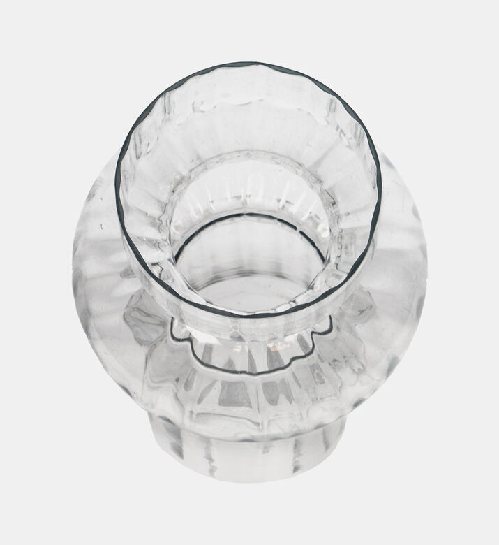 Three-layer Clear Glass Vase 15x15x31cm