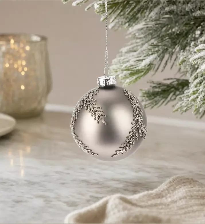 Home Deco and More Printed Christmas Ball Ornament, Model View