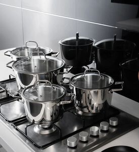 Home Deco and More Stainless Steel 5-piece Cooking Set, Packshot View