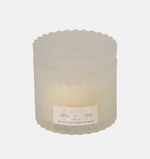 Falling Snow Glass Scented Candle