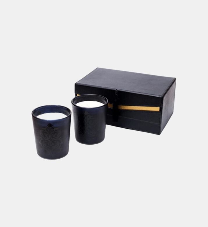 Nour Bougie Black Gold Glass Candle, Packshot View