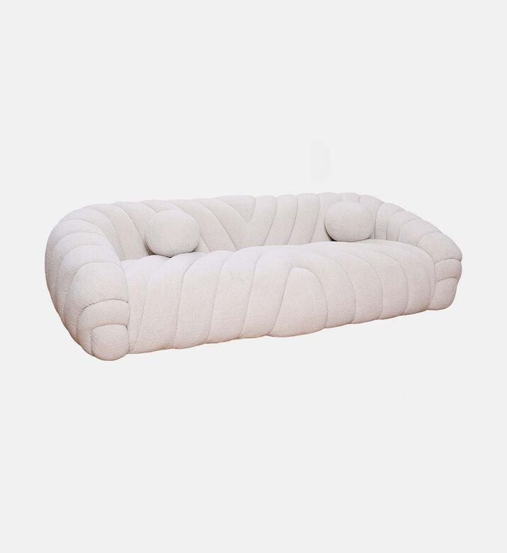 Wave-patterned 3-seater Sofa