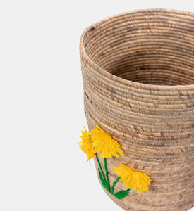 Seagrass Floral Elongated Basket