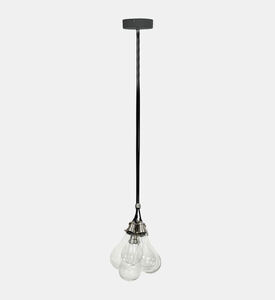 Light and Living Hanging Lamp Fida Glass Nickle, Transparent, 14-cm, Packshot View