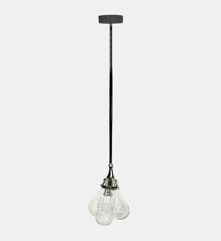 Light and Living Hanging Lamp Fida Glass Nickle, Transparent, 14-cm, Packshot View