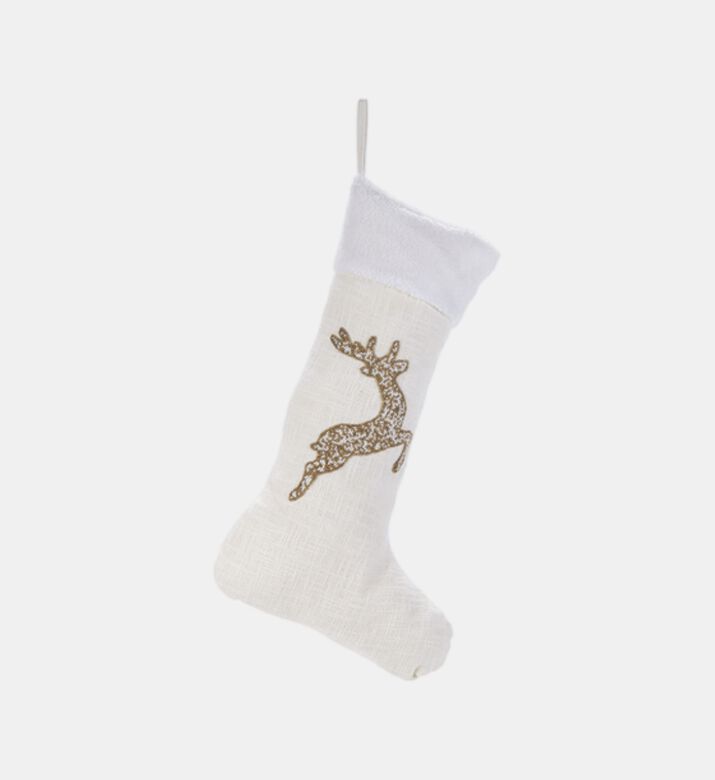 Christmas Stocking Faux Fur Reindeer
