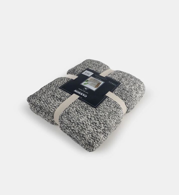 Cannon Melange Textured Knitted Cotton Throw, Packshot View