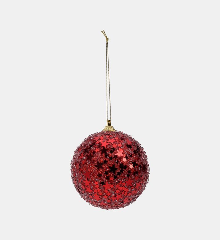 Home Deco and More Xmas Ball Glitter Red, Packshot View