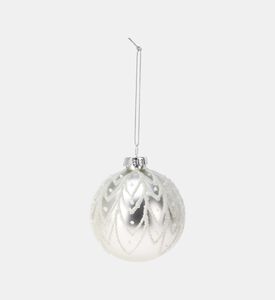 Home Deco and More Xmasball Glass Silver, Packshot View