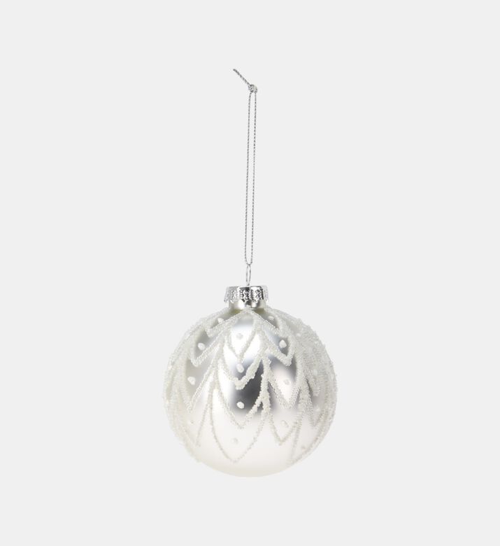 Home Deco and More Xmasball Glass Silver, Packshot View