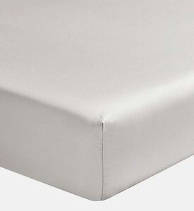Home Deco and More Ory Cotton Fitted Sheet, Grey, 160x200-cm, Packshot View