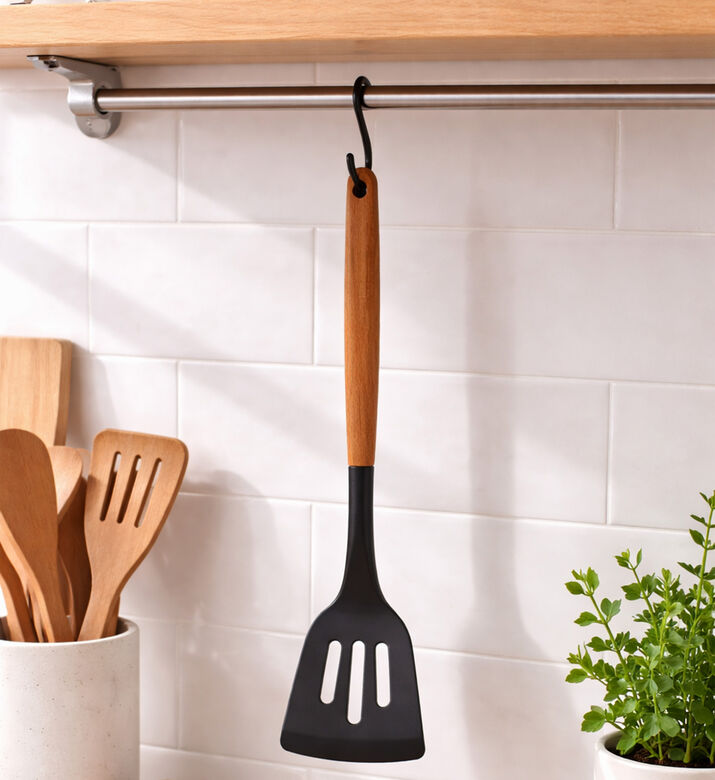 Excellent Houseware Pbt Acacia Wood Handle Spatula, Packshot View