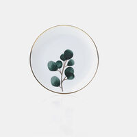 Leaf Gold-rim Dessert Plate