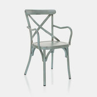 Vinta Aluminum Cross Back Armchair