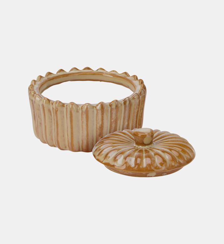 Home Deco and More Candle-in-pumpkin Pot, Brown, Packshot View