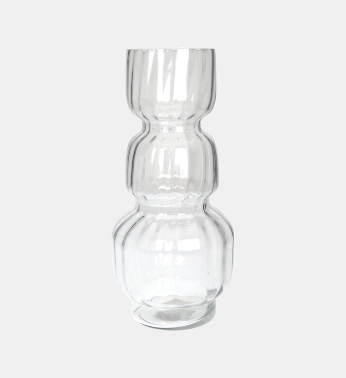 Three-layer Clear Glass Vase