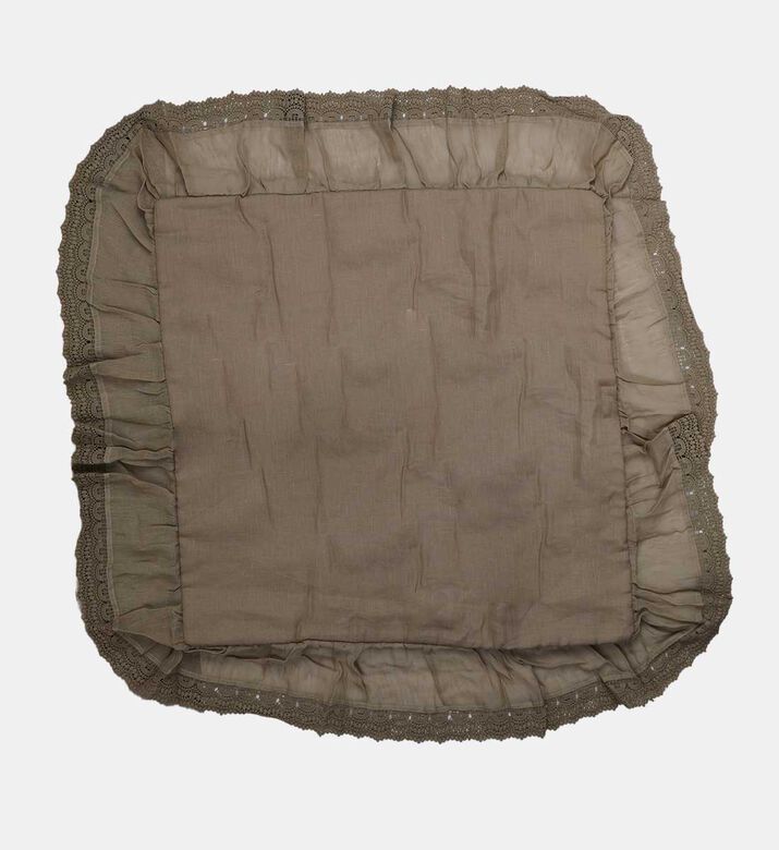 Linen Embroidered Cushion Case