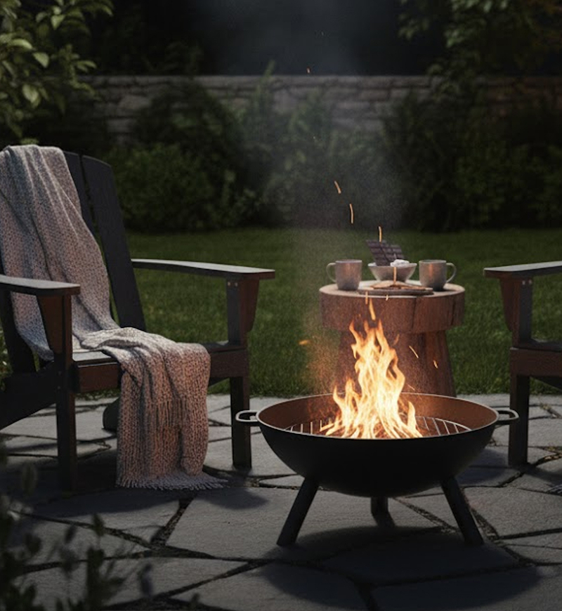 Metal Four-legs Fire Bowl