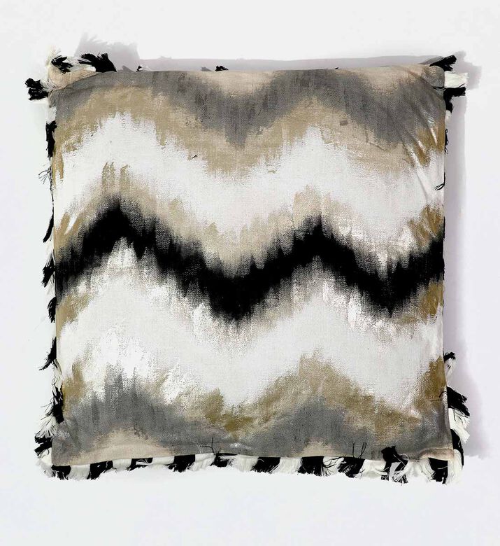 Home Deco and More Zeta Cotton Square Cushion, Packshot View