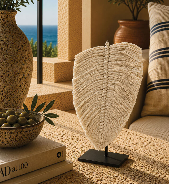 Home and Styling Cotton Hanging Decoration, Natural, 40x30-cm, Packshot View
