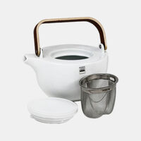 Chava Porcelain Wooden Handle Tea Pot