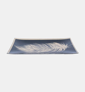 Edg Glass Feather Rectangular Plate, Packshot View
