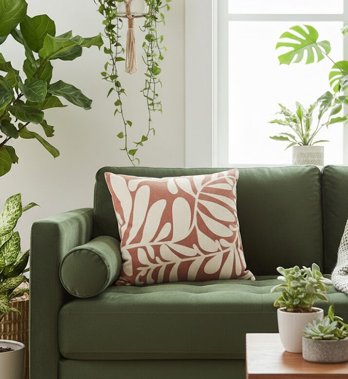 H and S Collection Abstract Design Square Cushion, Packshot View H and S Collection Abstract Design Square Cushion, Packshot View