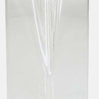 Clear Glass Rectangular Vase