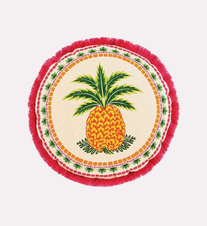 Home Deco and More Pineapple Round Cushion, Packshot View