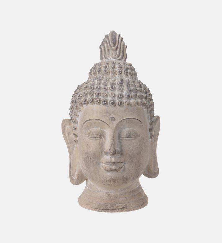 Mango Wood Buddha Head Sculpture