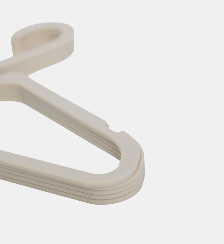 Home Deco and More Rounded Edges Clothes Hanger 5-piece Set, Beige, Packshot View
