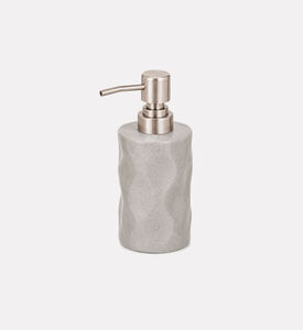Home Deco and More Stoneware Soap Dispenser, Grey, Packshot View