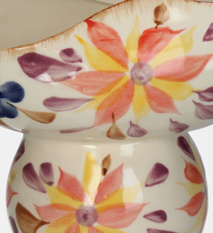 Floral Printed Ceramic Vase 30x11.5x17.5cm