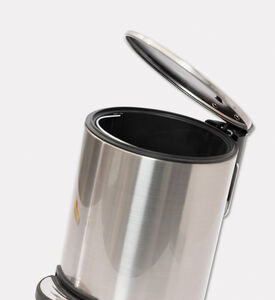 Home Deco and More Stainless Steel Torno Soft Close Pedal Bin, Silver, 3-l, Packshot View