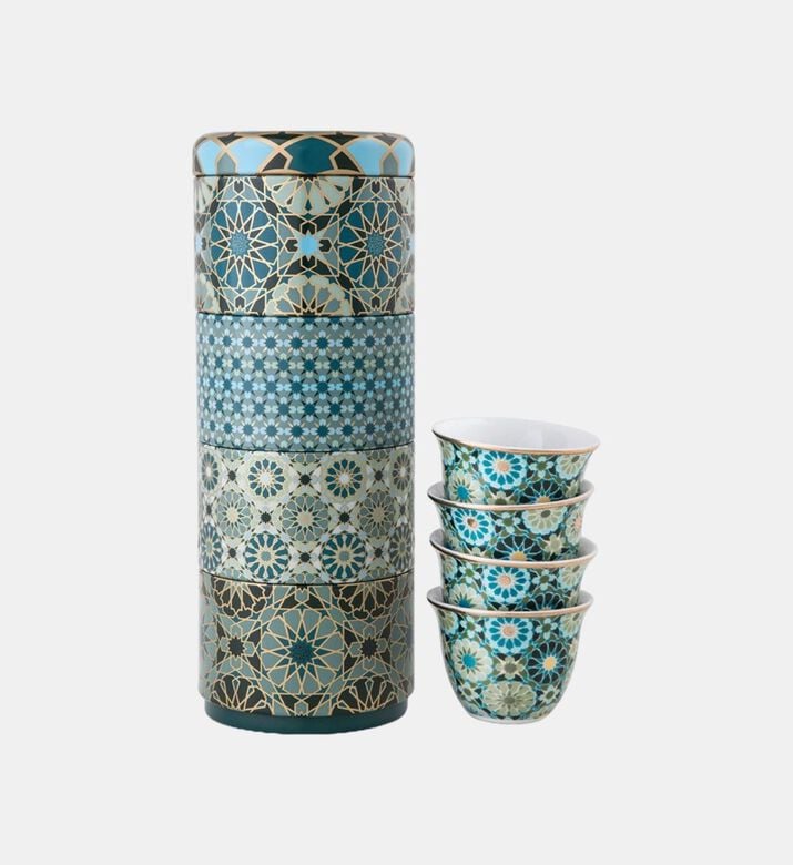 Andalusia 4-coffee Cups Tin Box Set
