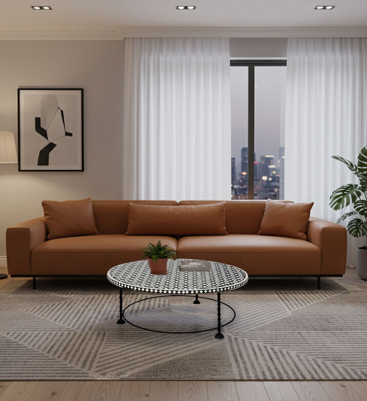 Home Deco and More Fondant Four Seater Lounge, Light-brown, 292-cm, Packshot View