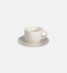 Checks Tea Cup With Saucer 6-piece Set