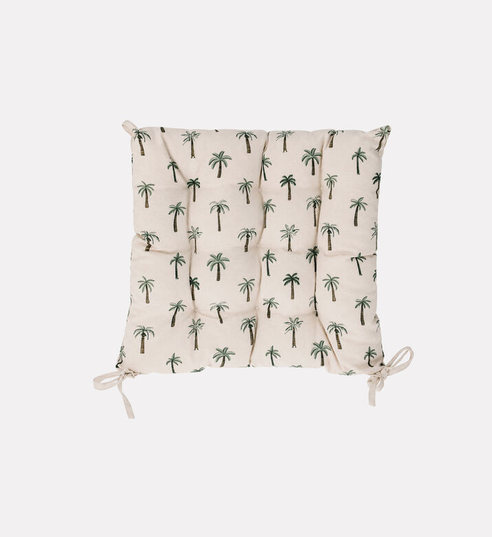 Home Deco and More Palm-print Seat Cushion, Packshot View