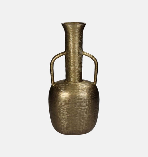 Handled Aluminium Gold Vase