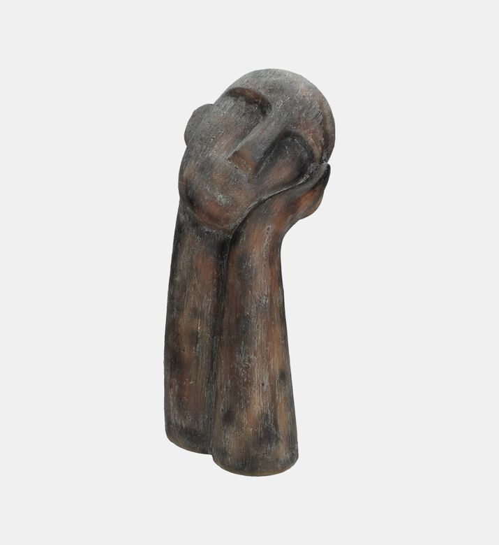 Textured Distressed-finish Abstract Antique Statue