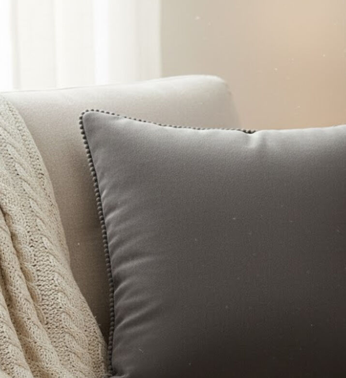 Deko and Co Vince Velvet Square Cushion, Packshot View