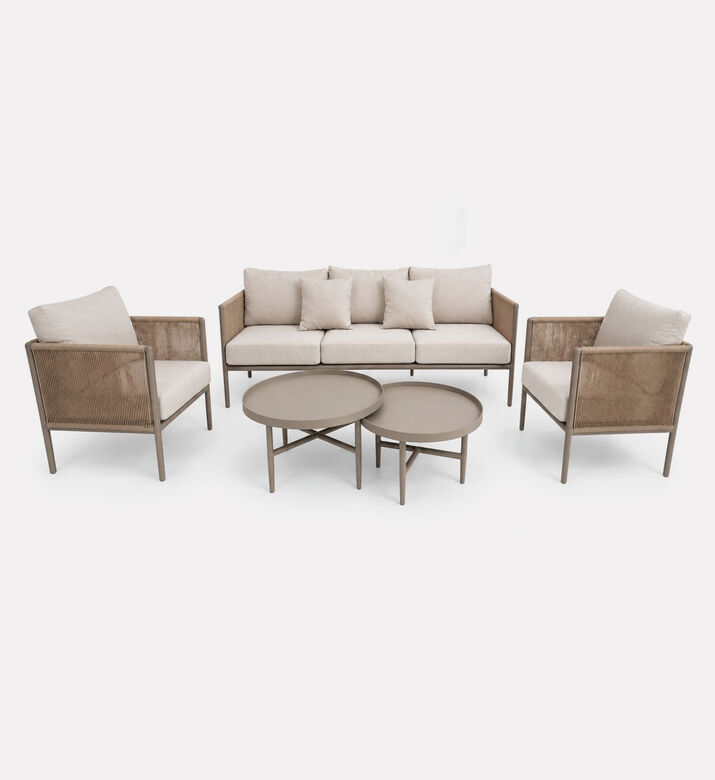 Home Deco and More Woven Wicker Aluminum Outdoor Lounge Set, Packshot View